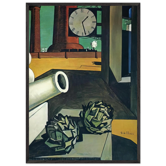 THE CONQUEST OF THE PHILOSOPHER 1914 - Giorgio de Chirico Framed Art Print – Black Wooden Frame - Default Title - -Framed Art Print