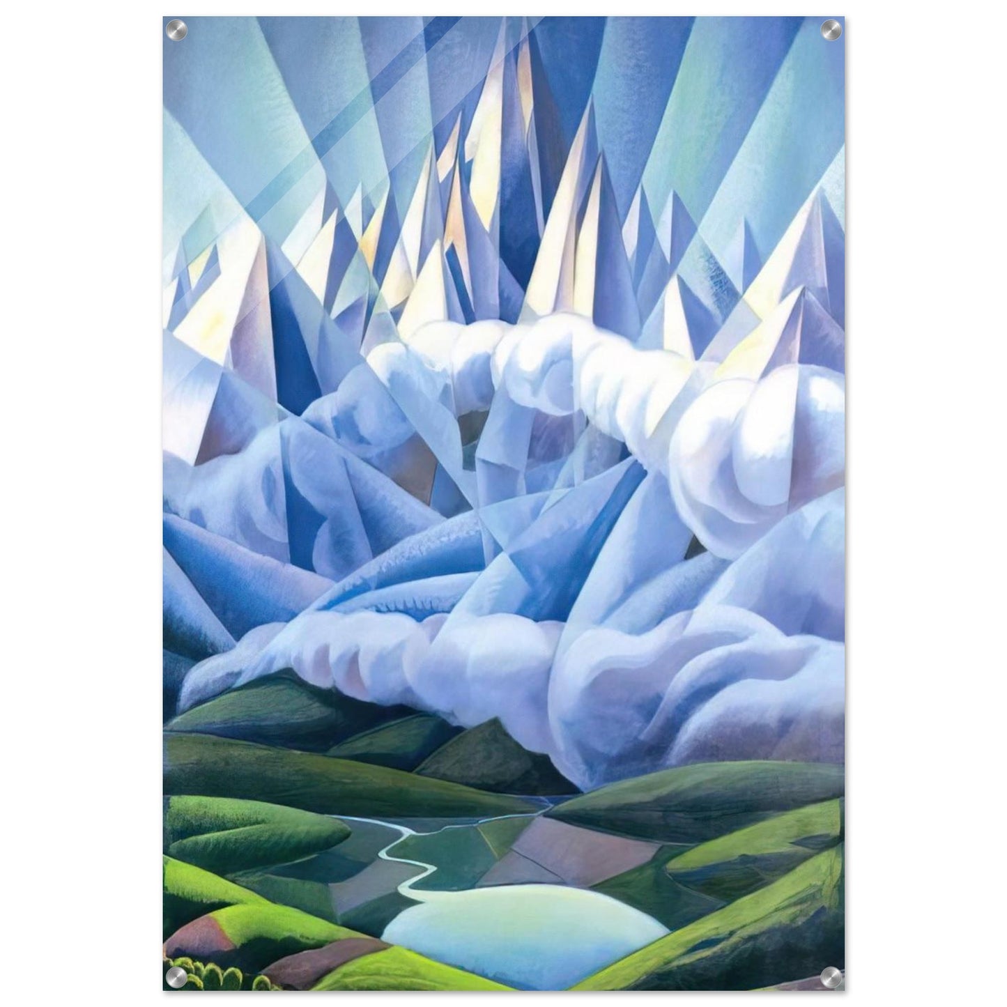 Forme ascenzionali o Forze ascenzionali - 1930 - Gerardo Dottori Acrylic Print - 70x100 cm / 28x40″ inches | Gerardo Dottori Wall Art | Gerardo Dottori Prints