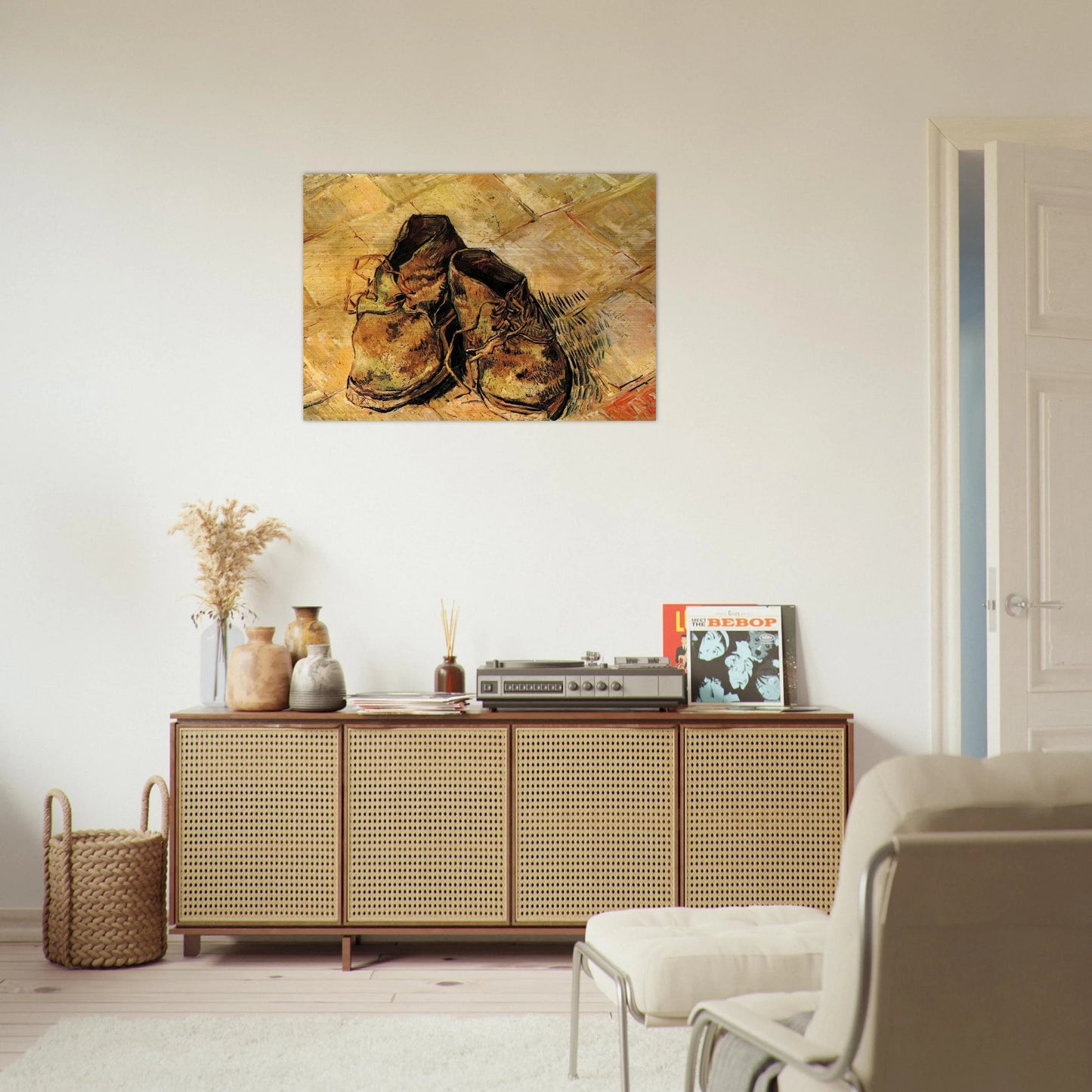 A Pair of Shoes - Vincent van Gogh Brushed Aluminum Print - 70x100 cm / 28x40 inches | Vincent van Gogh Aluminum Print | Vincent van Gogh Prints