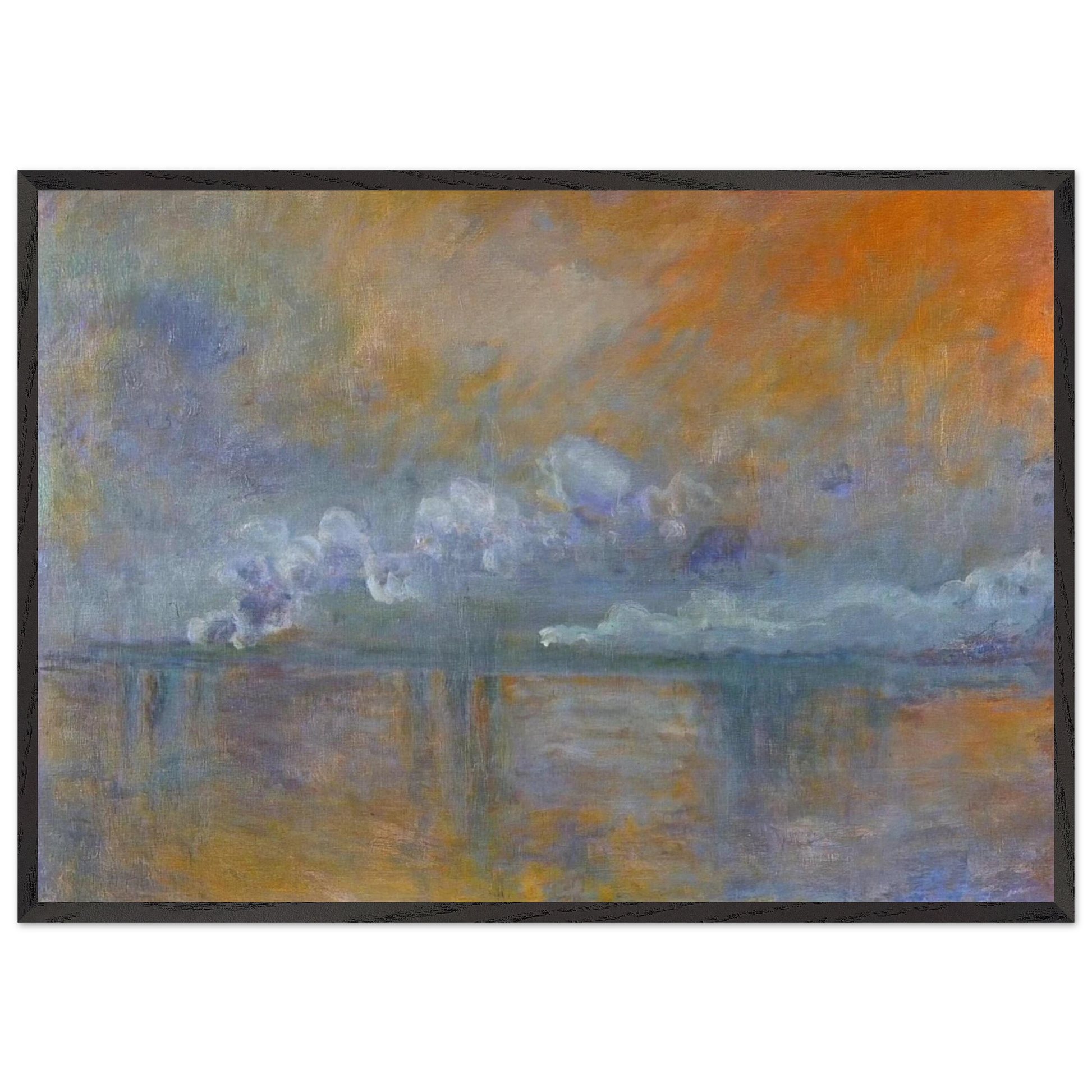 Charing Cross Bridge 02 - claude monet Framed Art Print – Black Wooden Frame - Default Title - -Framed Art Print