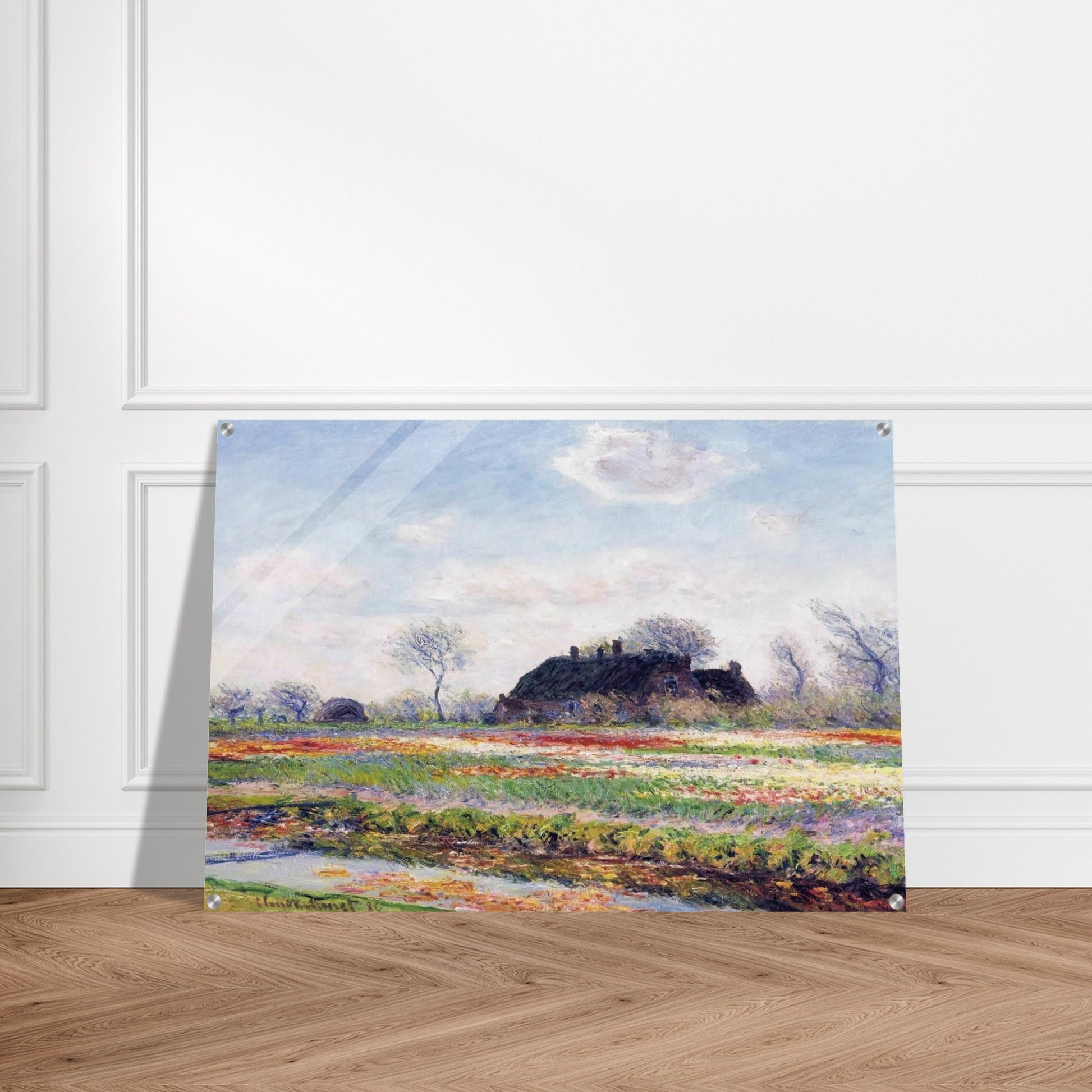 Tulip Fields at Sassenheim, near Leiden - claude monet Acrylic Print - 70x100 cm / 28x40″ inches