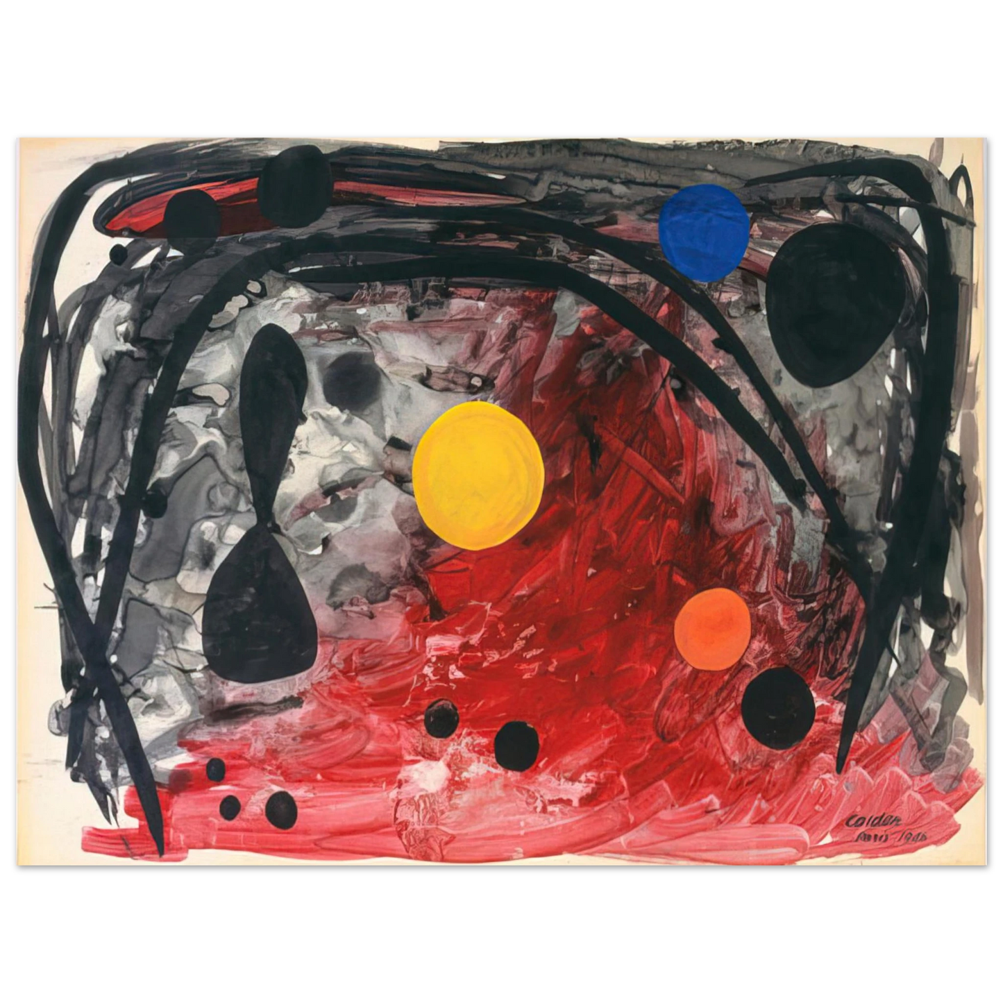 Alexander Calder - UNTITLED 1946 Fine Art Poster - 13x18 cm / 5x7 inches