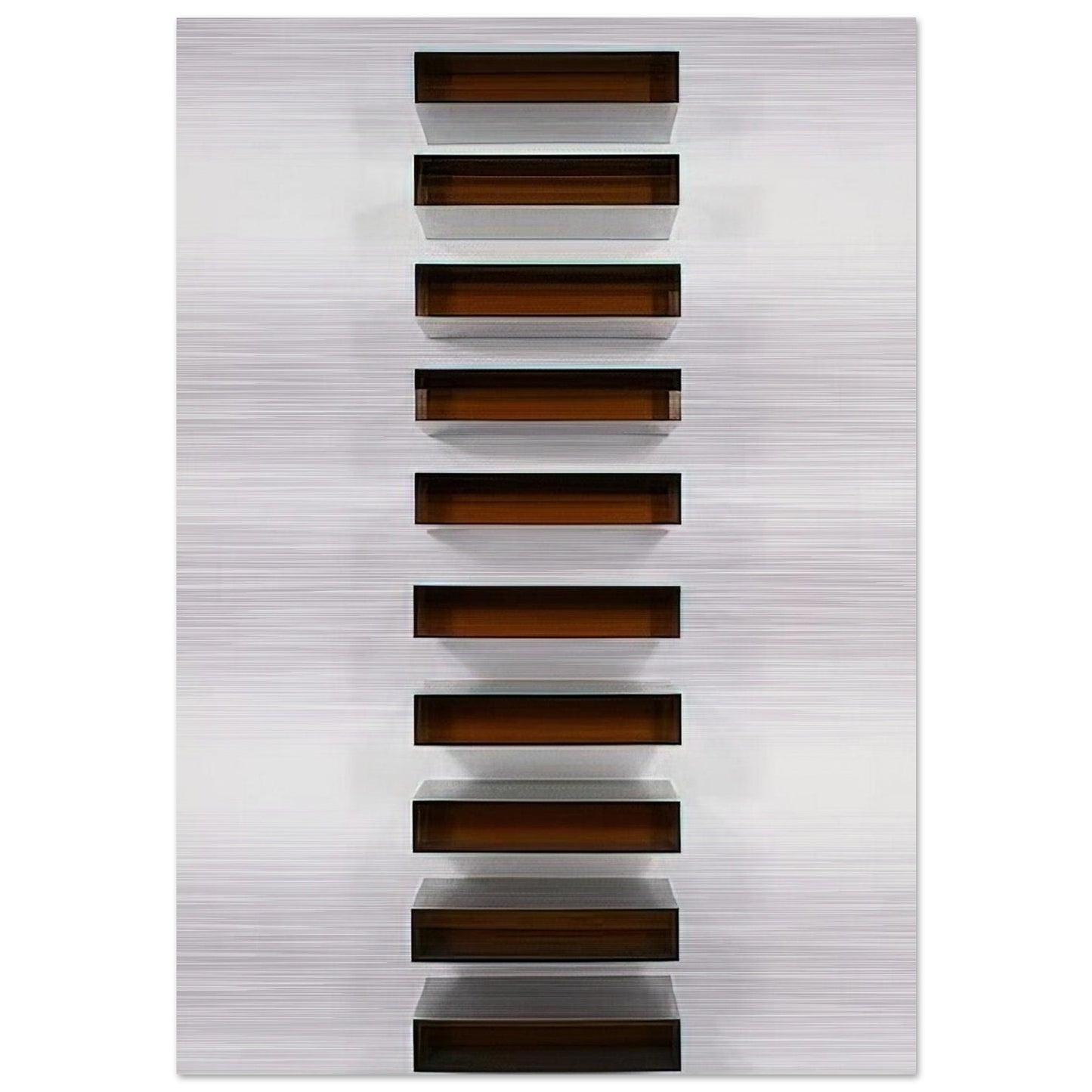 Untitled - 1973 - Donald Judd Brushed Aluminum Print - 70x100 cm / 28x40 inches | Donald Judd Aluminum Print | Donald Judd Prints