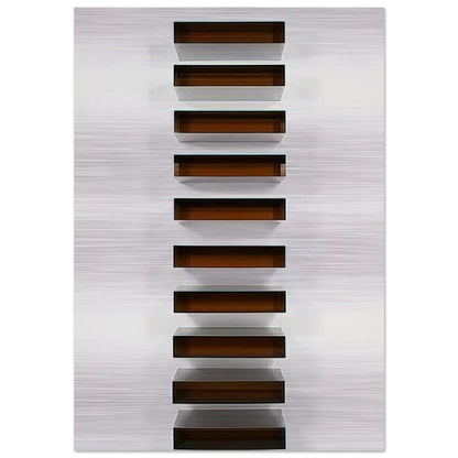 Untitled - 1973 - Donald Judd Brushed Aluminum Print - 70x100 cm / 28x40 inches | Donald Judd Aluminum Print | Donald Judd Prints