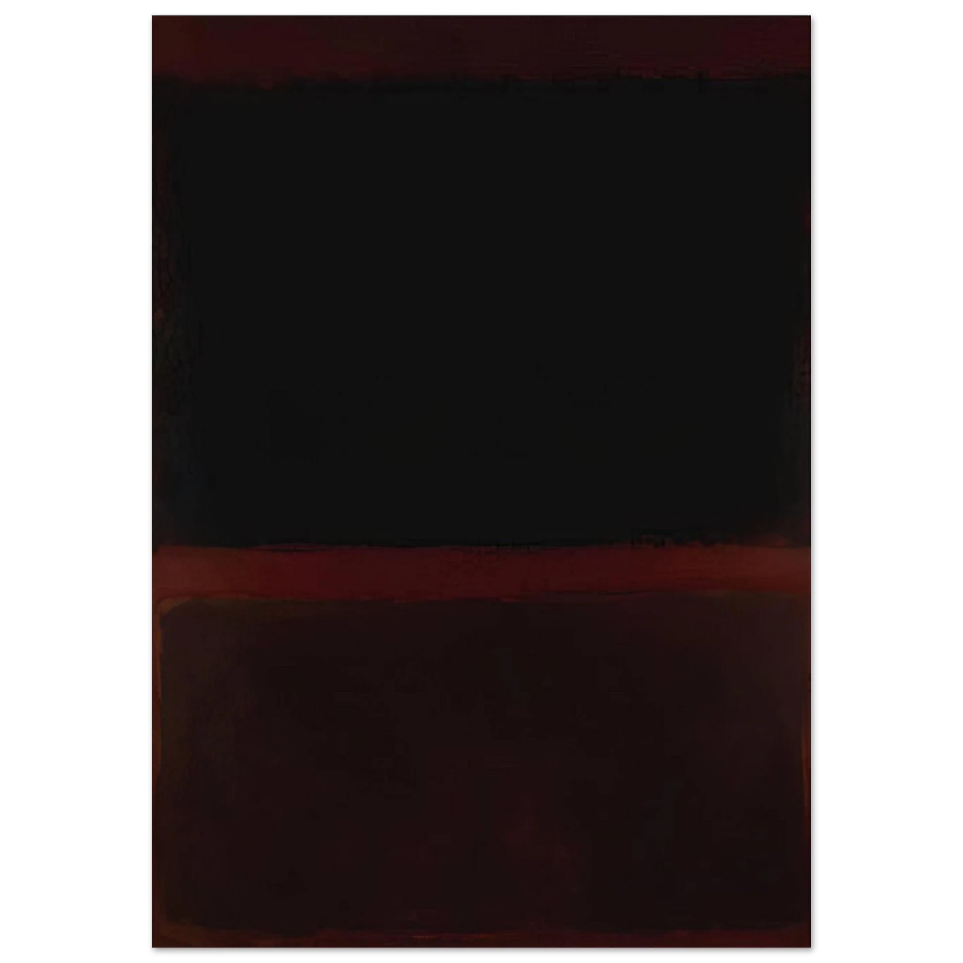 Mark Rothko - Black on Dark Sienna on Purple - 1960 Wall Art - 60x80 cm / 24x32 inches - Premium Wooden Framed Poster With Fine Art Paper - Black frame