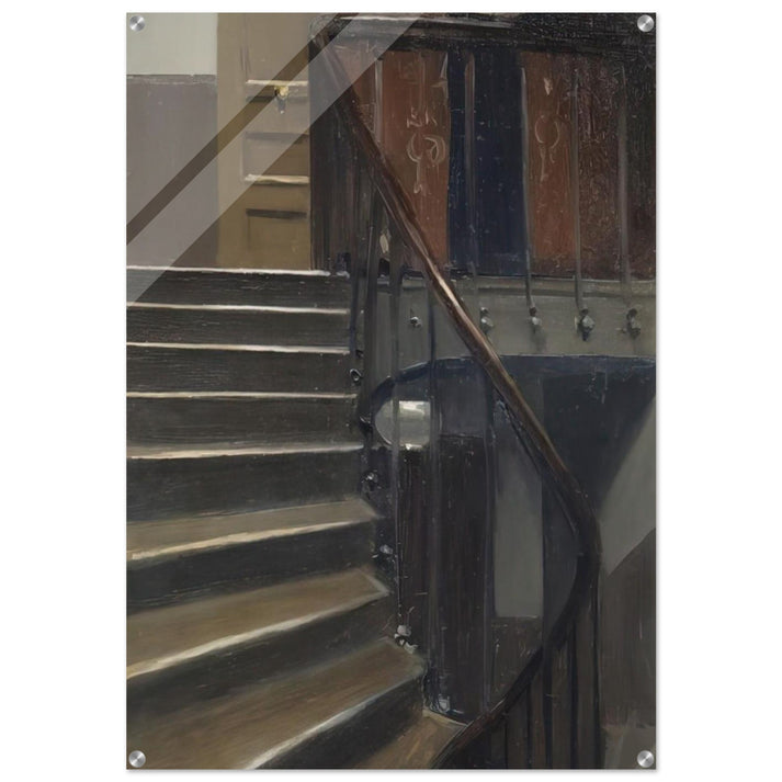 Stairway at 48 rue de Lille, Paris - Edward Hopper Acrylic Print - 70x100 cm / 28x40″ inches