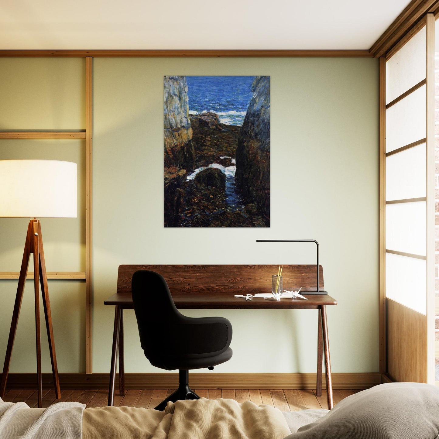 The North Gorge, Appledore, Isles of Shoals - Childe Hassam Brushed Aluminum Print - 70x100 cm / 28x40 inches | Childe Hassam Aluminum Print | Childe Hassam Prints