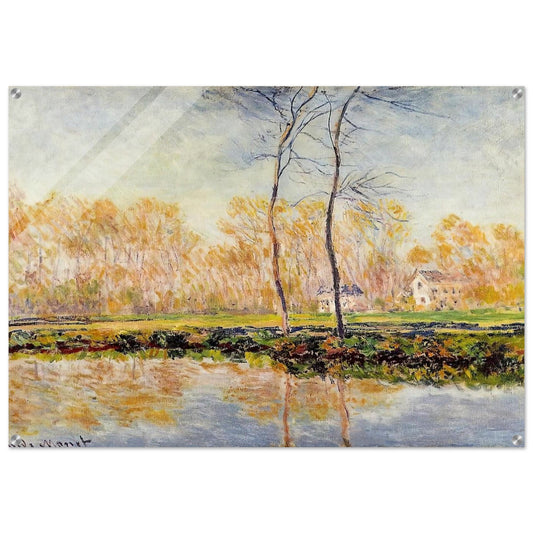The Banks of the River Epte at Giverny - claude monet Acrylic Print - 70x100 cm / 28x40″ inches | claude monet Wall Art | claude monet Prints