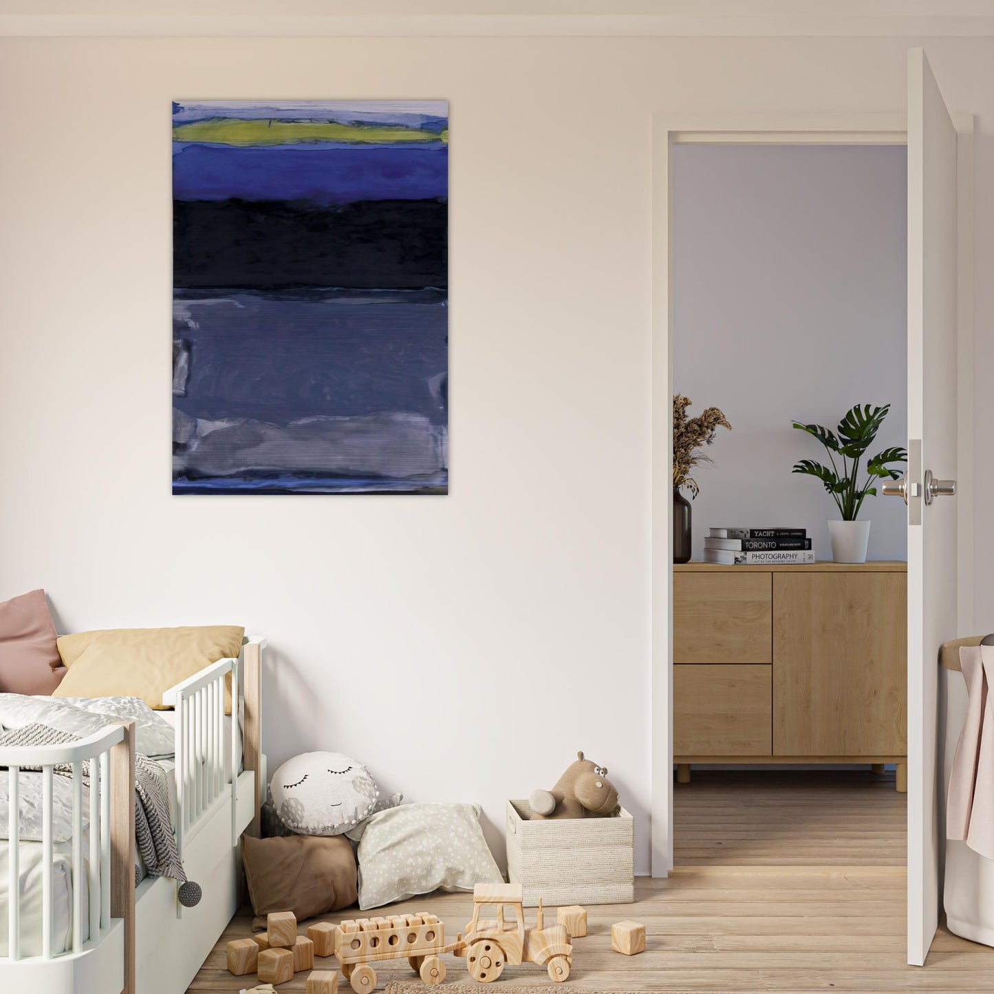 Blue Space - 1954 - Thomas Downing Brushed Aluminum Print - 70x100 cm / 28x40 inches | Thomas Downing Aluminum Print | Thomas Downing Prints