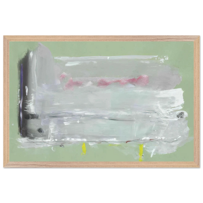 Helen Frankenthaler - Untitled - 1984 Wall art - 13x18 cm / 5x7 inches - Premium Wooden Framed Poster With Fine Art Paper-canvas - White frame