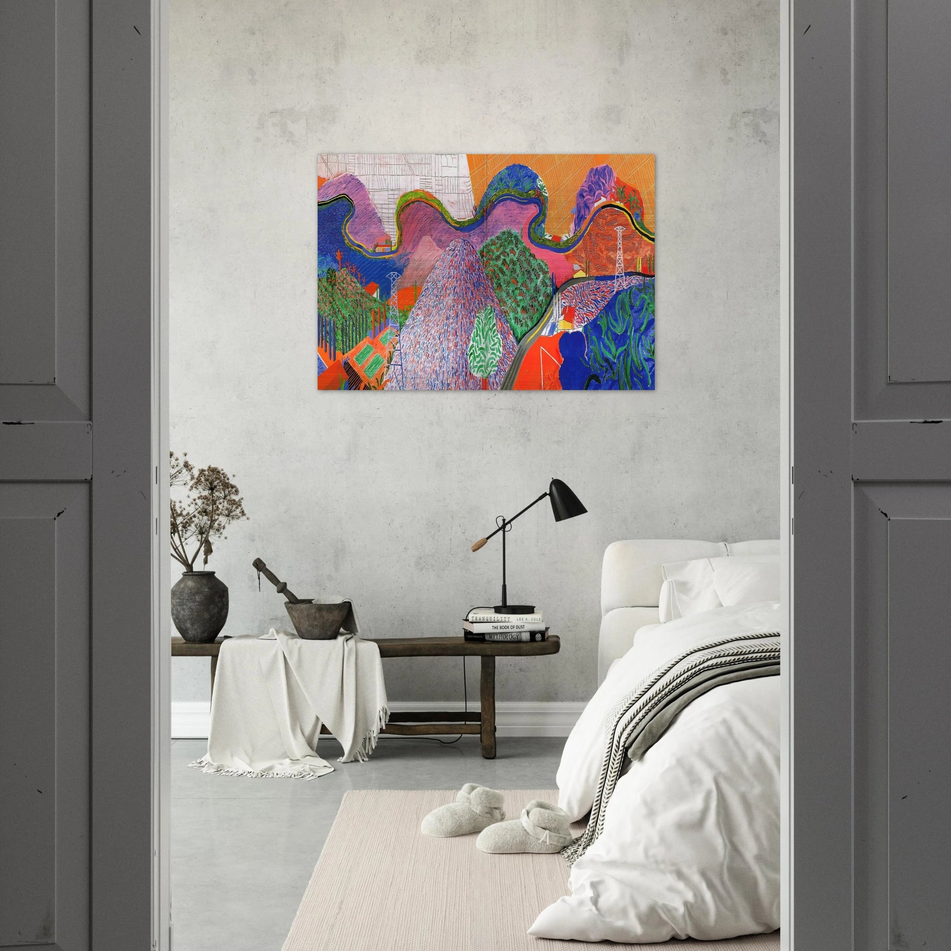 David Hockney - David Hockney Brushed Aluminum Print - 70x100 cm / 28x40 inches | David Hockney Aluminum Print | David Hockney Prints | David Hockney Art | Artwork by David Hockney