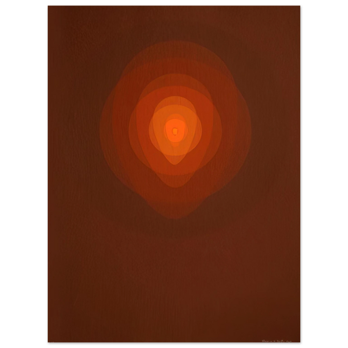 Clarence Holbrook Carter - Red Mandala - 1967  75x100 cm / 30x40inches Fine Art Poster