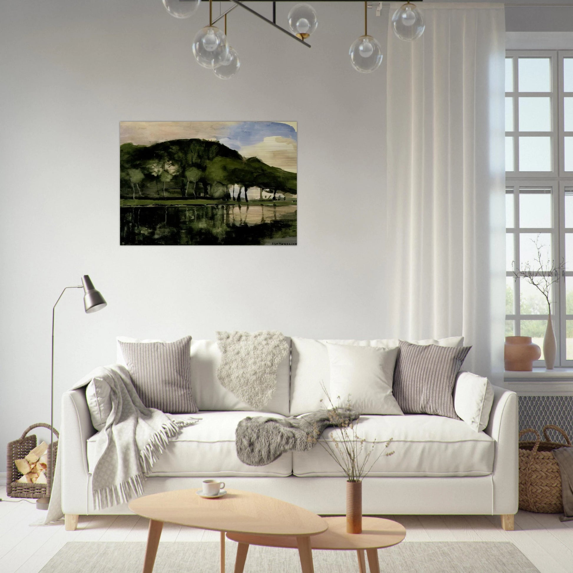 Along the Amstel - Piet Mondrian Brushed Aluminum Print - 70x100 cm / 28x40 inches | Piet Mondrian Aluminum Print | Piet Mondrian Prints