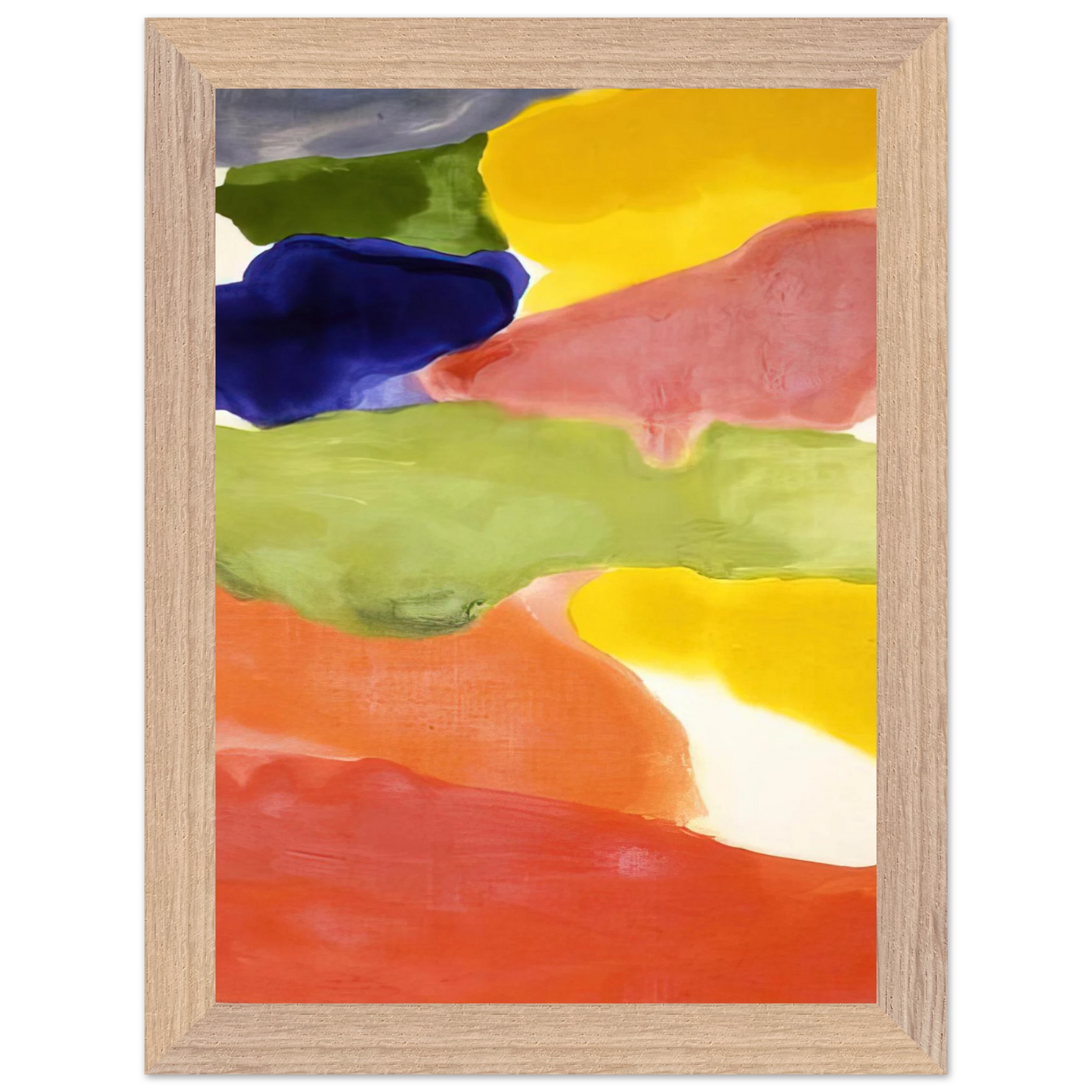 Helen Frankenthaler - Tutti-Fruitti - 1966 Wall art - 70x100 cm / 28x40 inches - Premium Wooden Framed Poster With Fine Art Paper - White frame