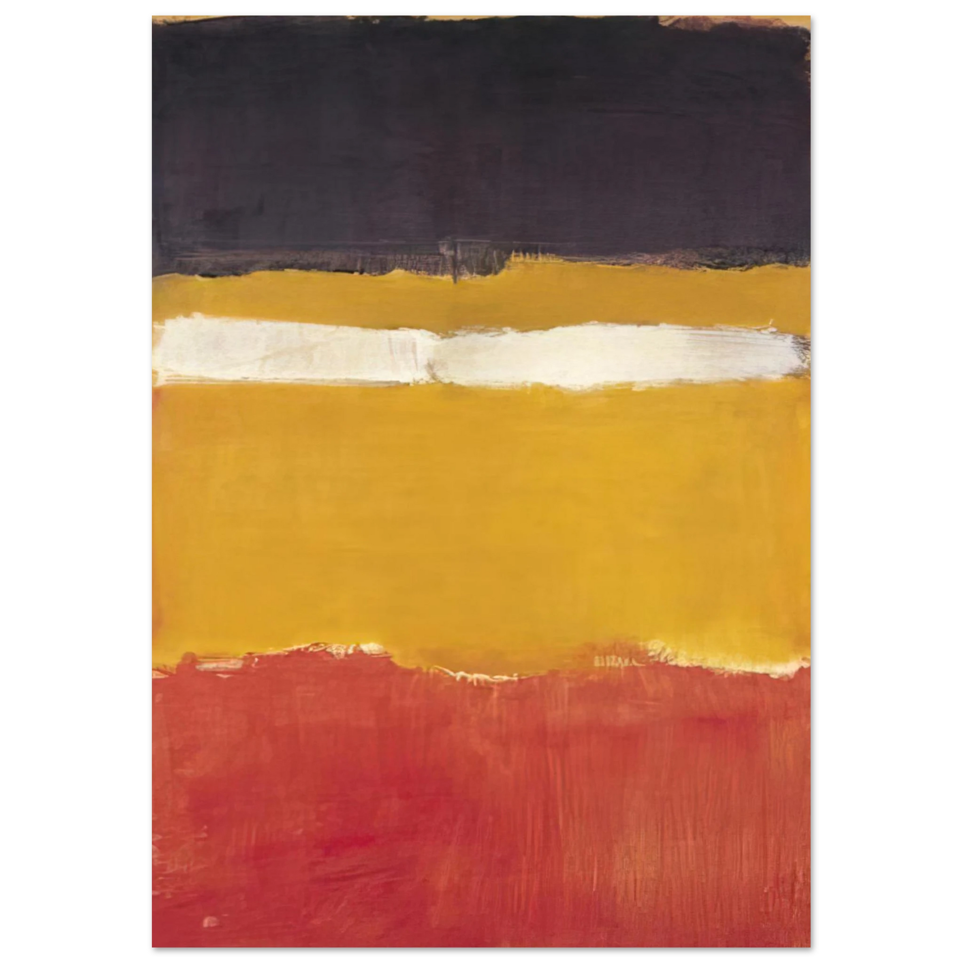 Mark Rothko - Number 24 Untitled - 1951 Wall Art - 21x29.7 cm / 8x12" - Premium Wooden Framed Poster With Fine Art Paper - Black frame