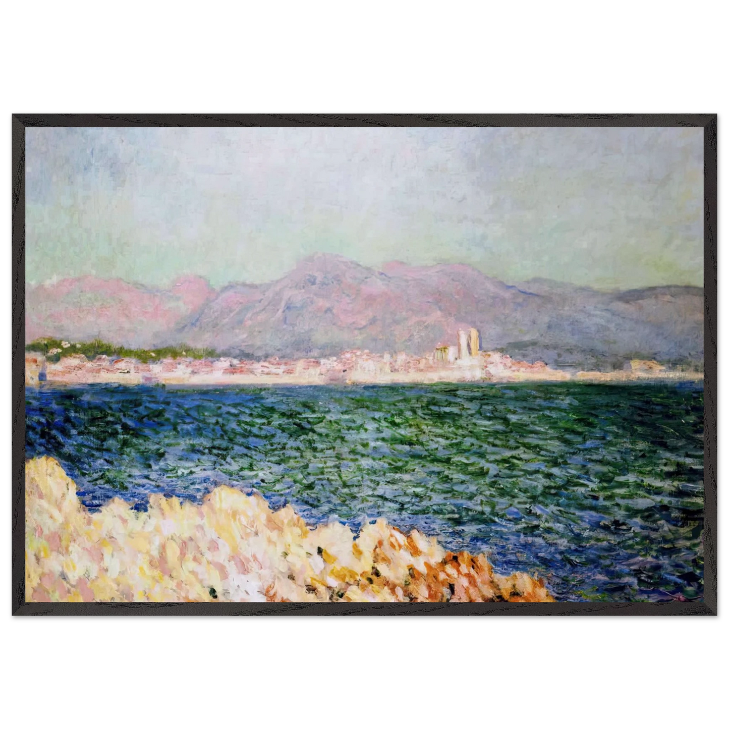 The Gulf of Antibes - claude monet Framed Art Print – Black Wooden Frame - Default Title - -Framed Art Print