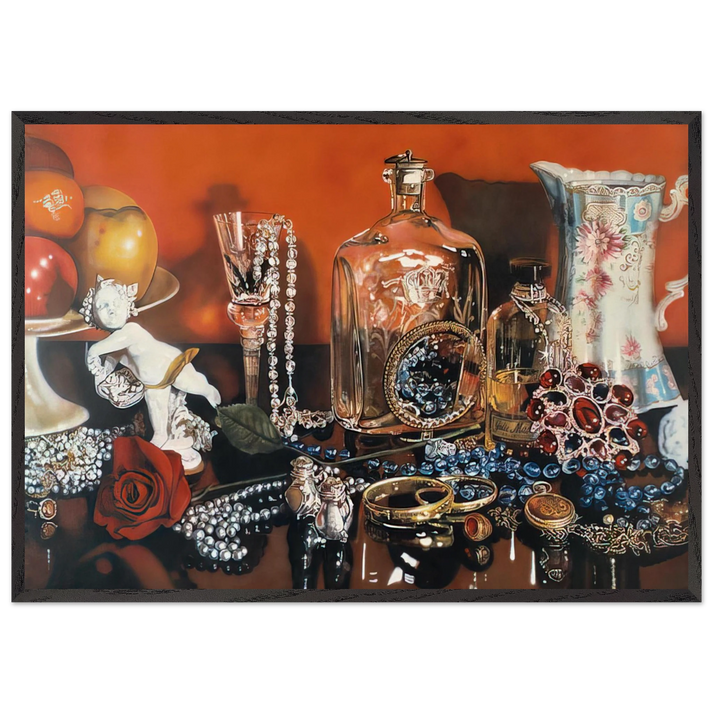 JOLIE MADAME 1973 - Audrey Flack 70x100 cm / 28x40 inches Framed Art Print – Black Wooden Frame