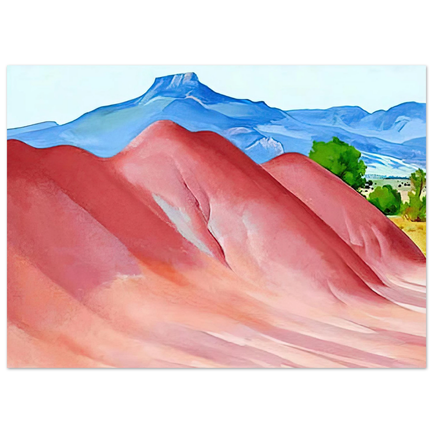 Georgia O'Keeffe - Red Hills and Pedernal Fine Art Poster - 75x100 cm / 30x40 inches