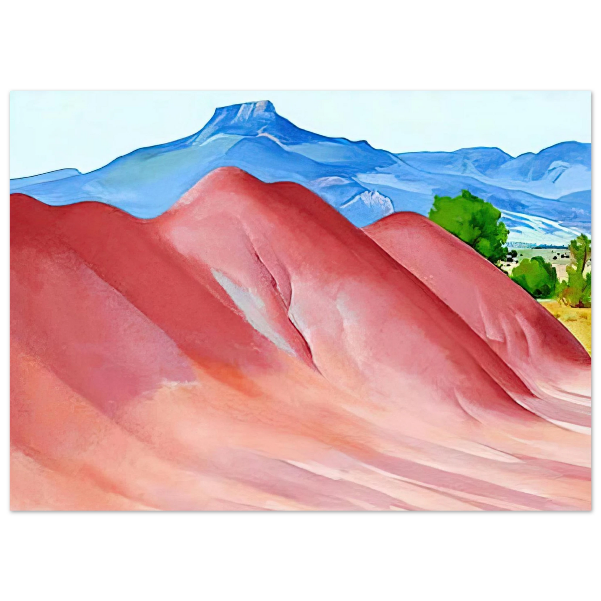 Georgia O'Keeffe - Red Hills and Pedernal Fine Art Poster - 75x100 cm / 30x40 inches