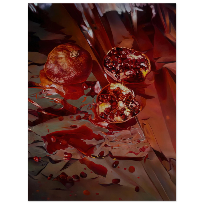 Mary Pratt - Threads of Scarlet, Pieces of Pomegranate - 2005  75x100 cm / 30x40inches Fine Art Poster