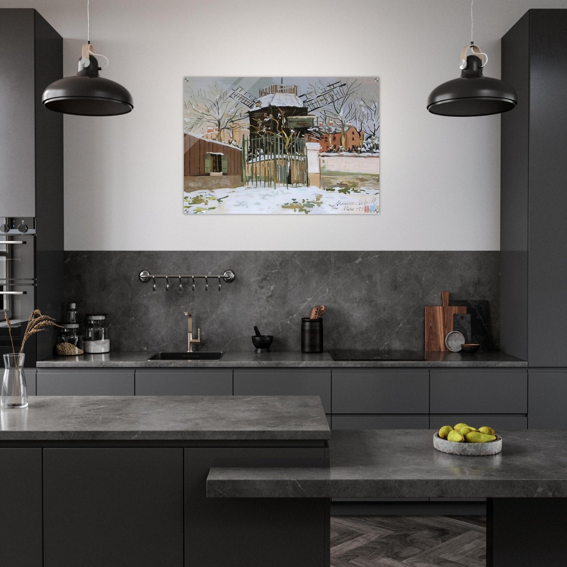 MOULIN DE LA GALETTE 2 - Maurice Utrillo Acrylic Print - 70x100 cm / 28x40″ inches | Maurice Utrillo Wall Art | Maurice Utrillo Prints