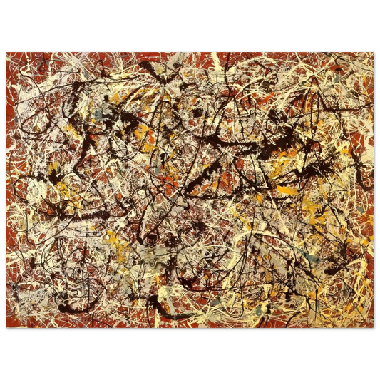 Jackson Pollock - MURAL ON INDIAN RED GROUND 1950 Fine Art Poster - Default Title