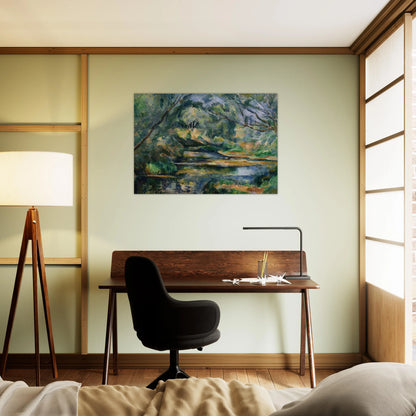 The Brook - Paul Cézanne Brushed Aluminum Print - 70x100 cm / 28x40 inches | Paul Cézanne Aluminum Print | Paul Cézanne Prints