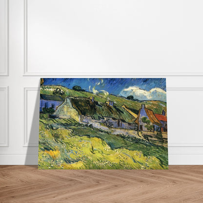 A Group of Cottages - Vincent van Gogh Brushed Aluminum Print - 70x100 cm / 28x40 inches | Vincent van Gogh Aluminum Print | Vincent van Gogh Prints