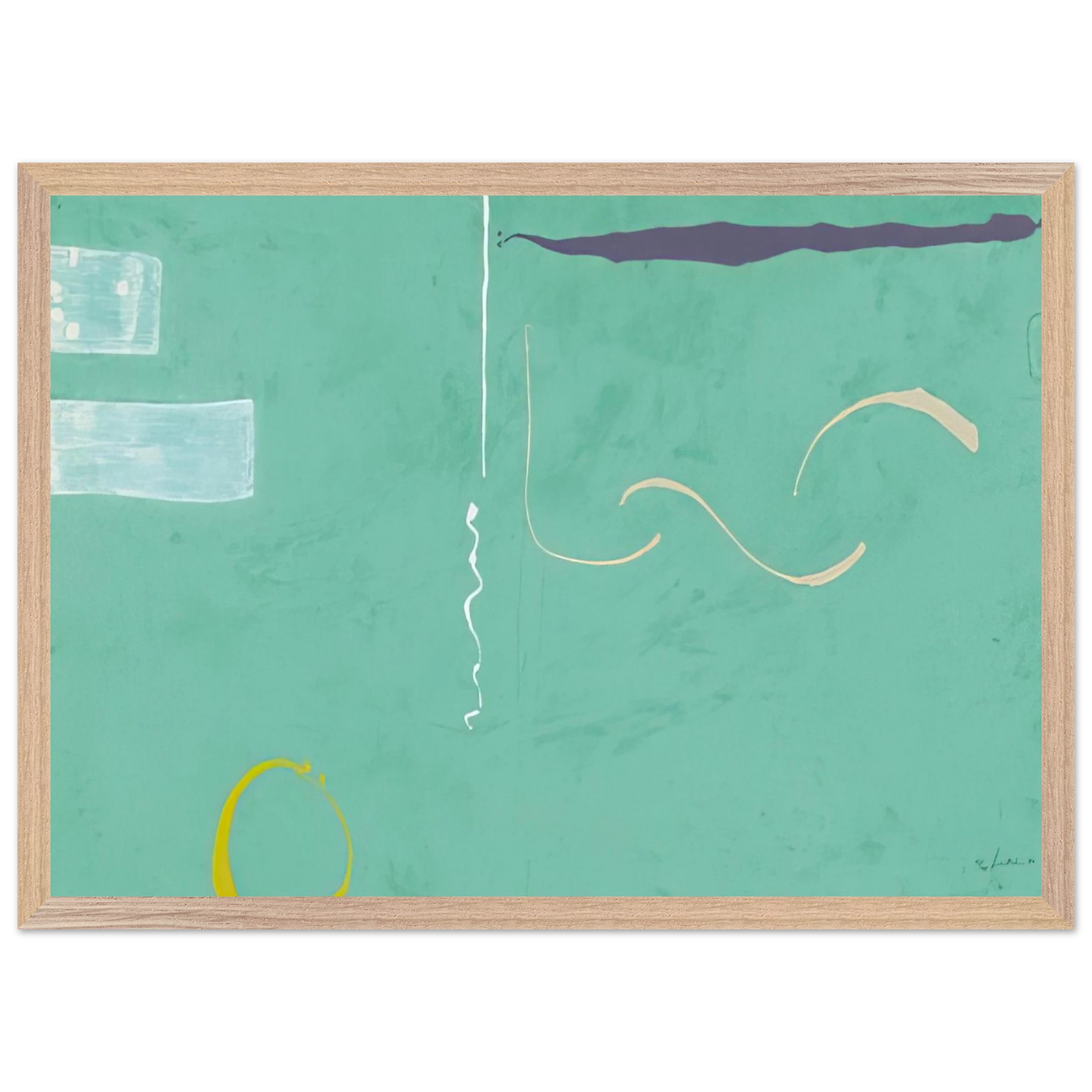 Helen Frankenthaler - Tahiti - 1989 Wall art - 30x40 cm / 12x16 inches - Premium Wooden Framed Poster With Fine Art Paper - Black frame