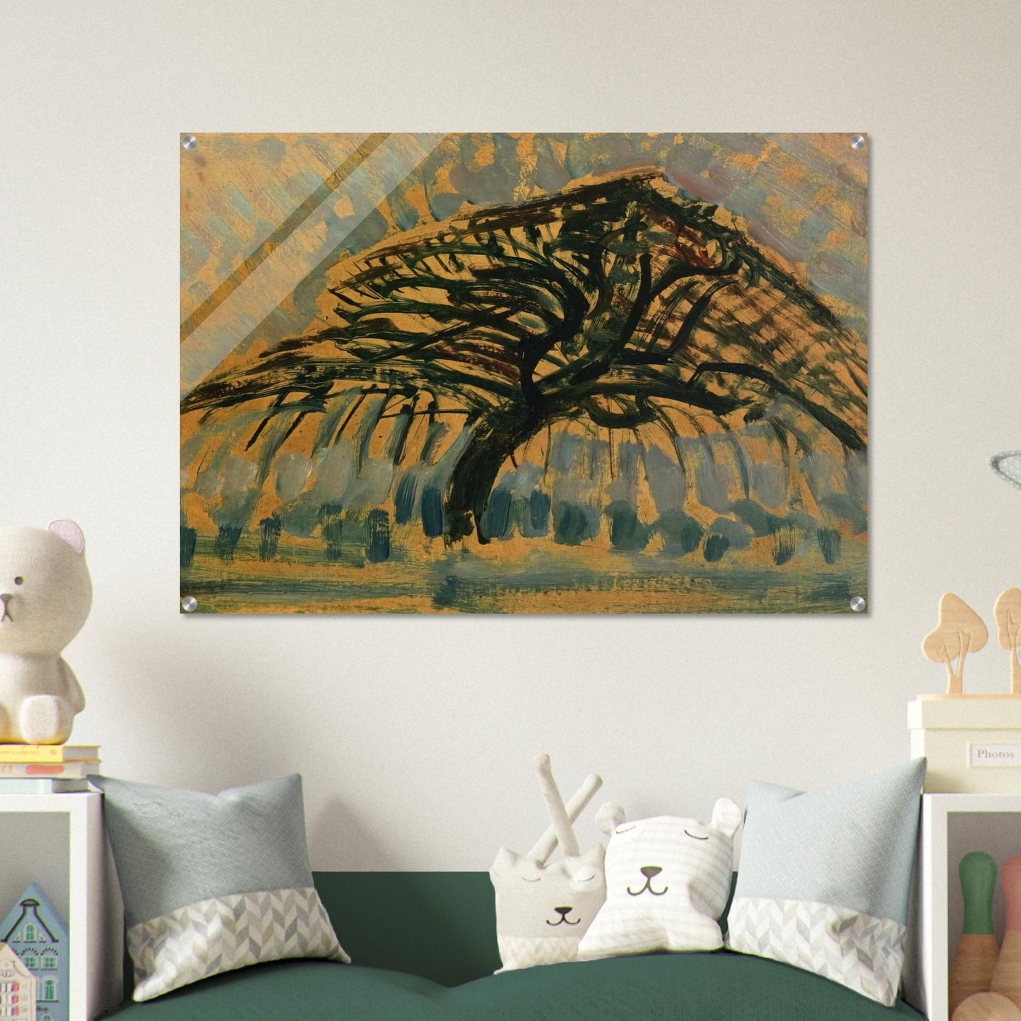 Study for Blue Apple Tree Series - Piet Mondrian Acrylic Print - 70x100 cm / 28x40″ inches