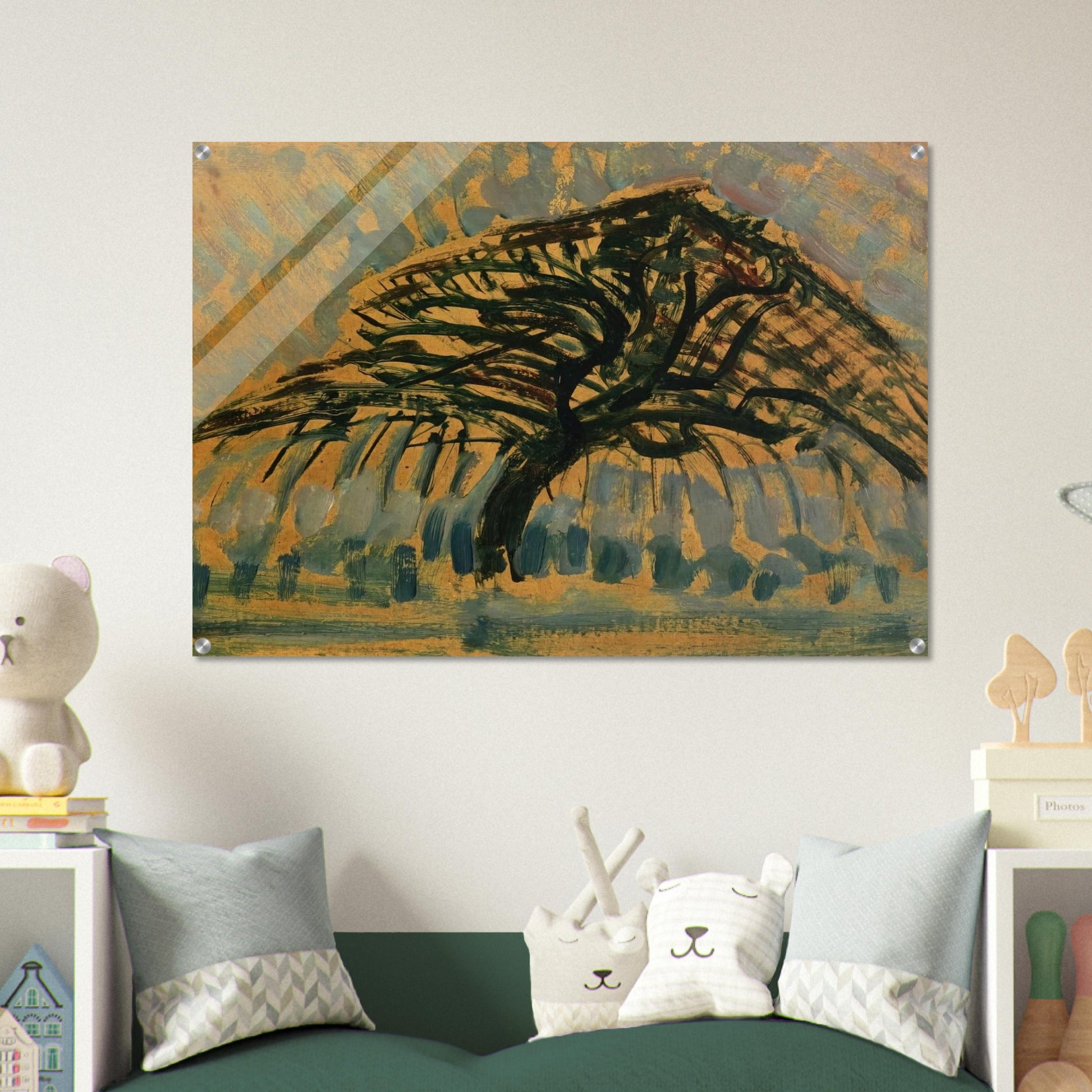 Study for Blue Apple Tree Series - Piet Mondrian Acrylic Print - 70x100 cm / 28x40″ inches