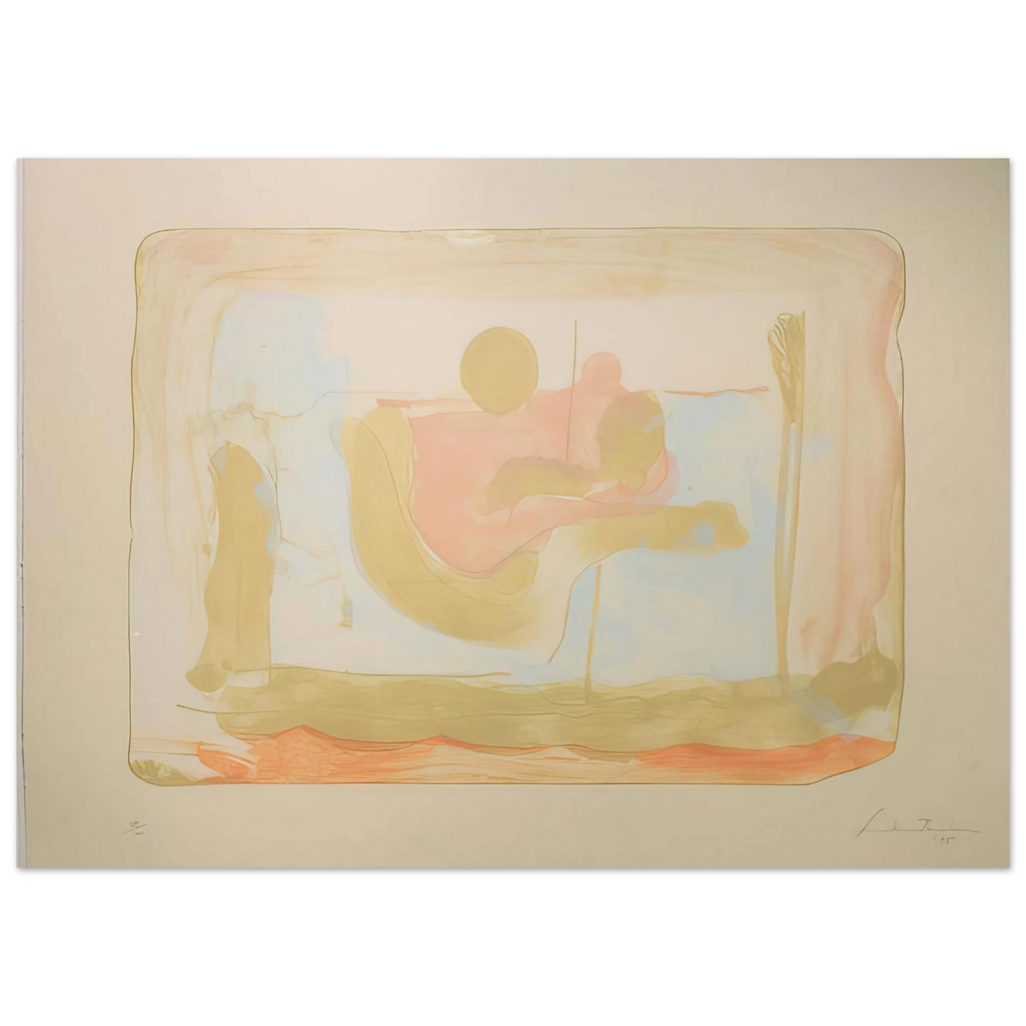 Helen Frankenthaler - Reflections I - 1995 Wall art - 30x45 cm / 12x18 inches - Fine Art Poster - -