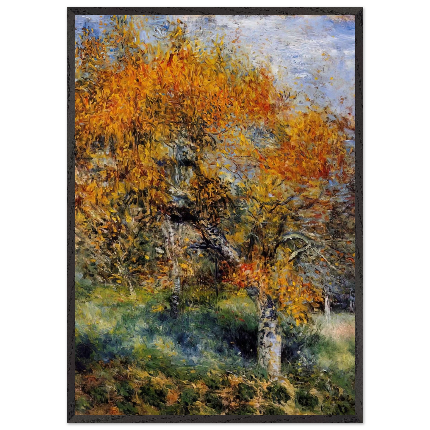 The Pear Tree - Pierre-Auguste Renoir Framed Art Print – Black Wooden Frame - Default Title - -Framed Art Print