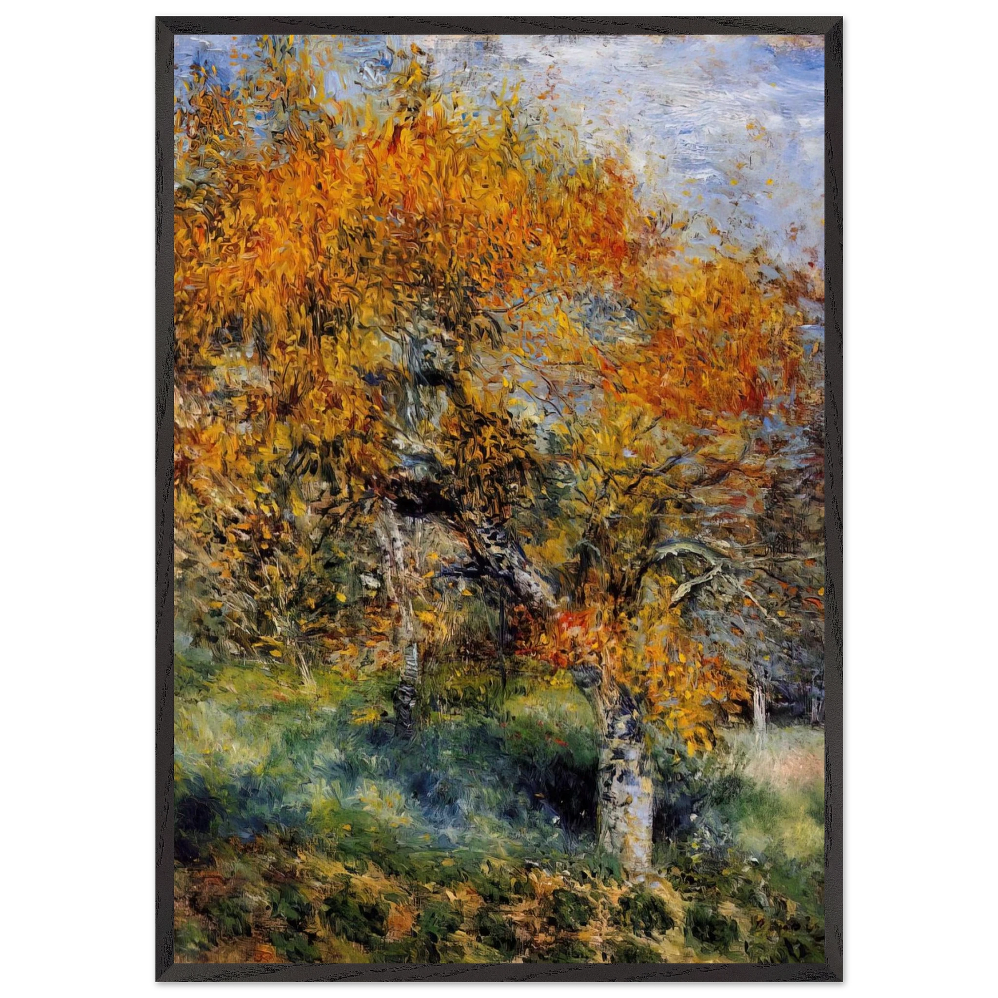 The Pear Tree - Pierre-Auguste Renoir Framed Art Print – Black Wooden Frame - Default Title - -Framed Art Print
