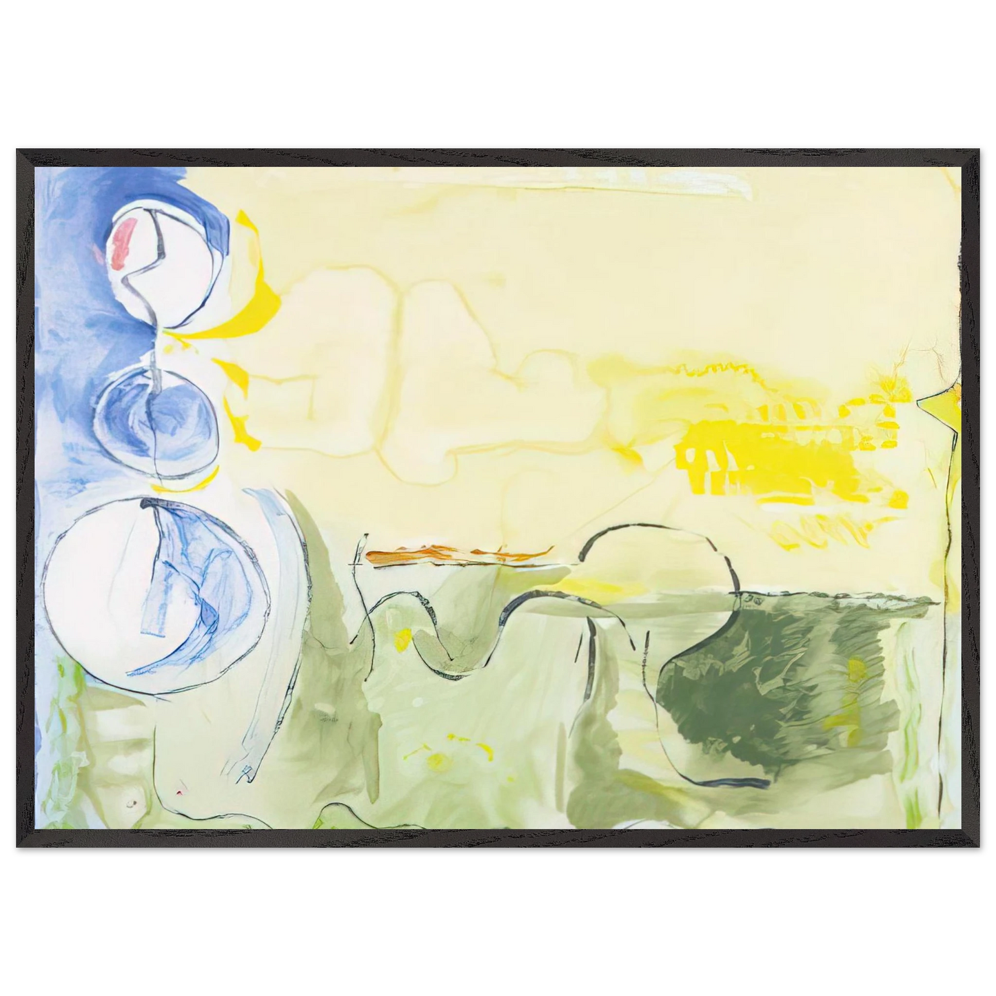 Helen Frankenthaler - Flotilla - 2006 Wall art - 70x100 cm / 28x40 inches - Premium Wooden Framed Poster With Fine Art Paper - Wood frame