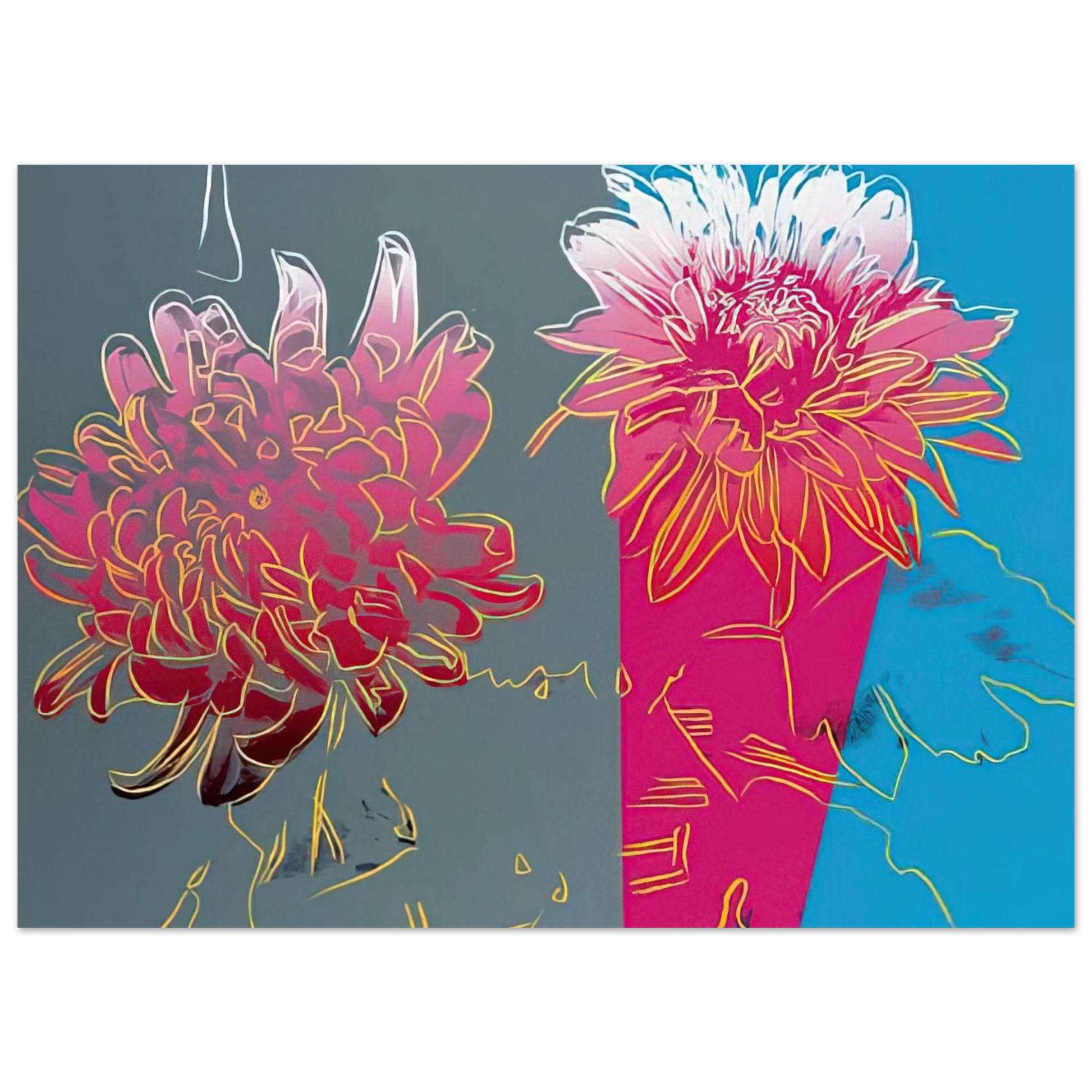 Andy Warhol - Kiku Fine Art Poster - 40x60 cm / 16x24 inches