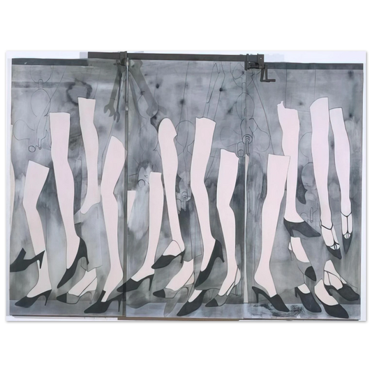 Jim Dine - WALKING DREAM WITH A FOUR FOOT CLAMP 1965 Fine Art Poster - Default Title