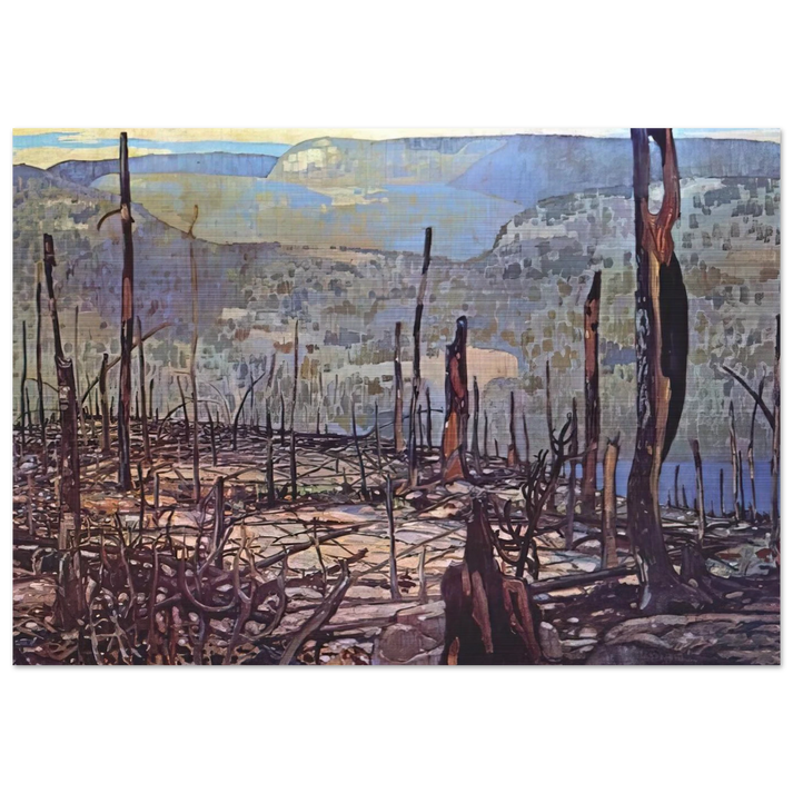 Fire Swept Algoma - 1920 - Frank Johnston Brushed Aluminum Print - 70x100 cm / 28x40 inches | Frank Johnston Aluminum Print | Frank Johnston Prints