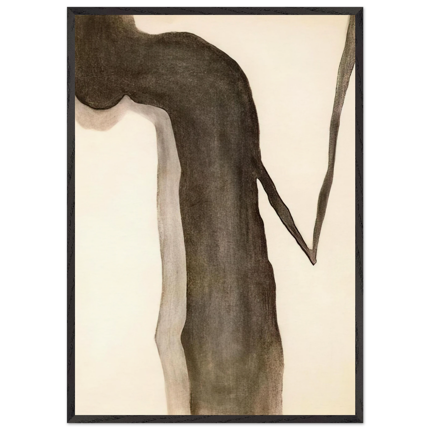 Drawing V - Georgia OKeeffe 70x100 cm / 28x40 inches Framed Art Print – Black Wooden Frame