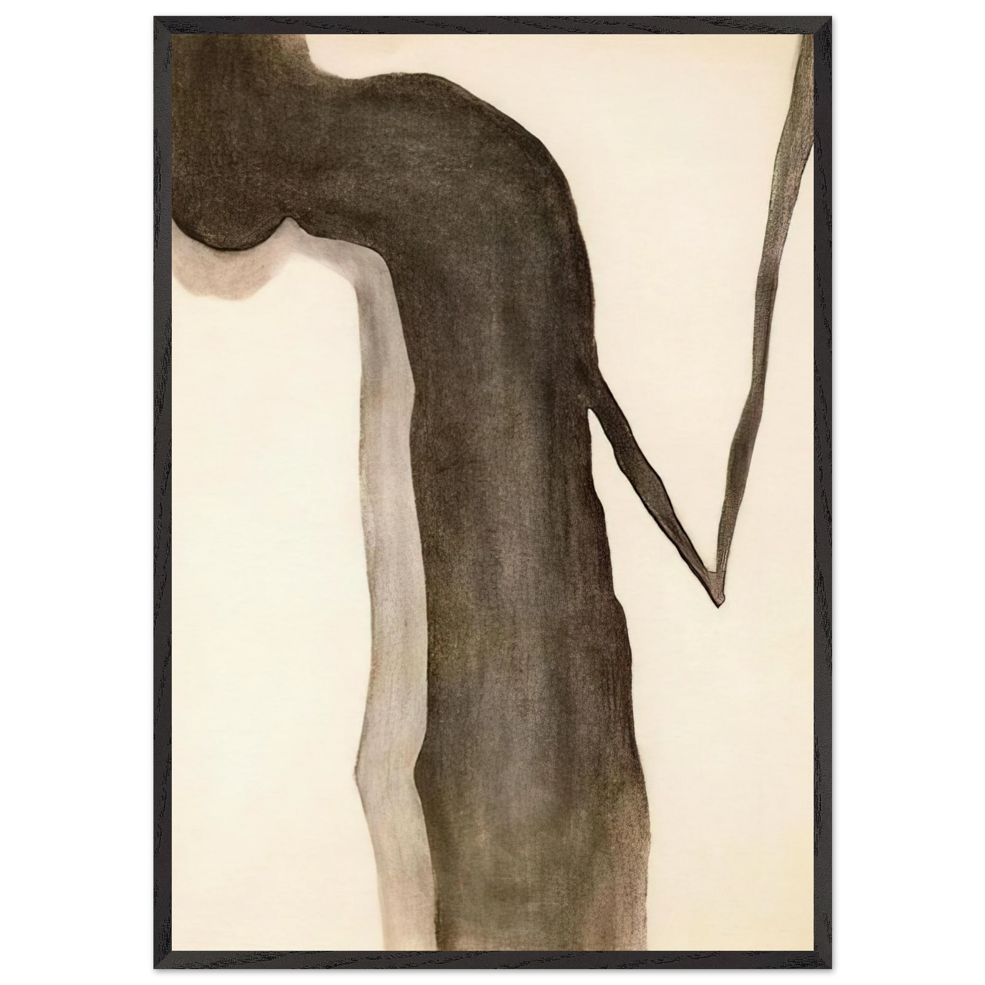 Drawing V - Georgia OKeeffe 70x100 cm / 28x40 inches Framed Art Print – Black Wooden Frame