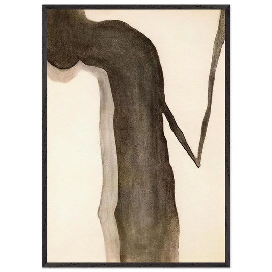 Drawing V - Georgia OKeeffe 70x100 cm / 28x40 inches Framed Art Print – Black Wooden Frame