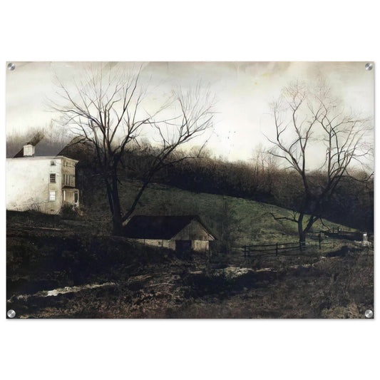 EVENING AT KUERNERS - Andrew Wyeth Acrylic Print - 70x100 cm / 28x40″ inches