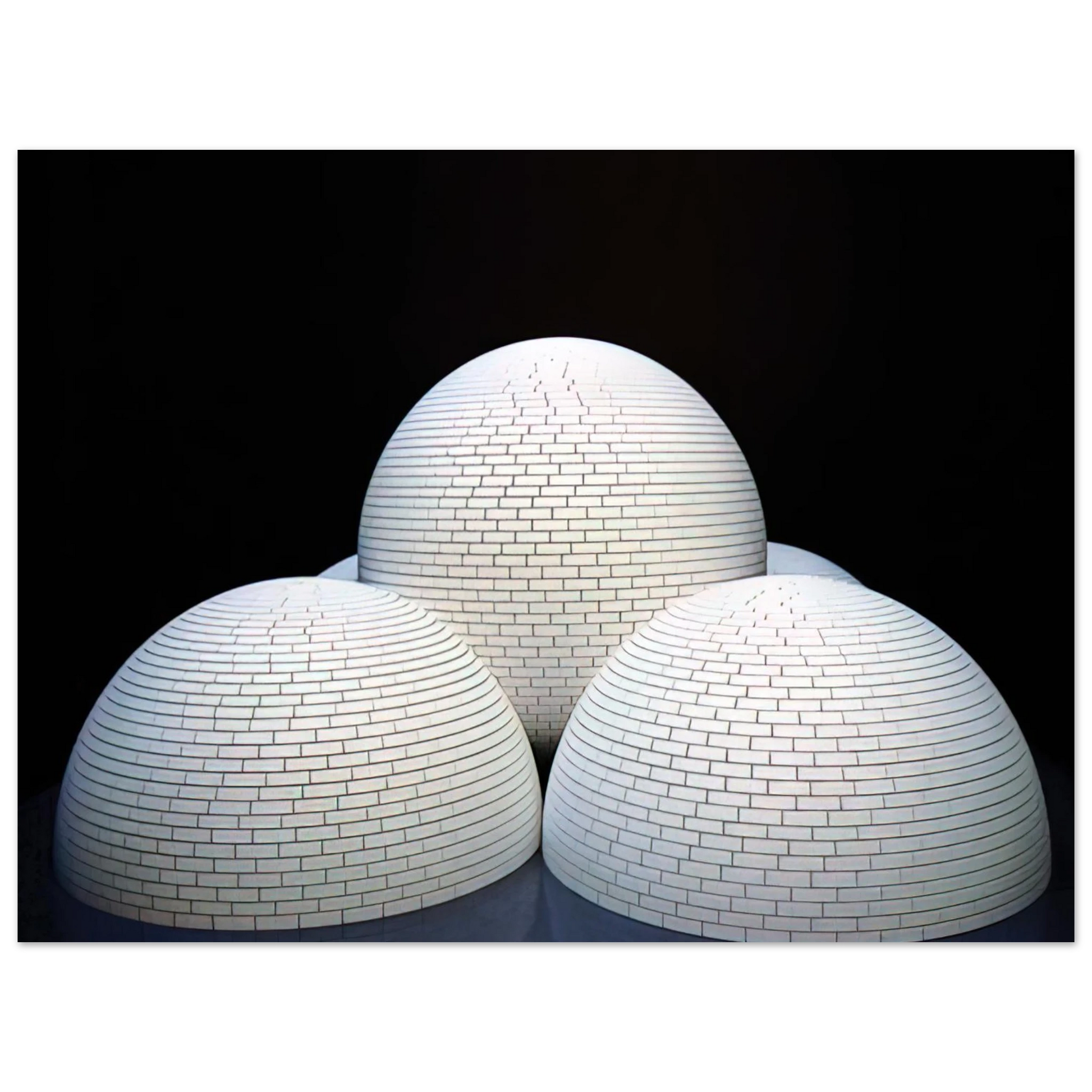 Sol LeWitt - Model for Brick Structure four domes and a sphere Fine Art Poster - Default Title
