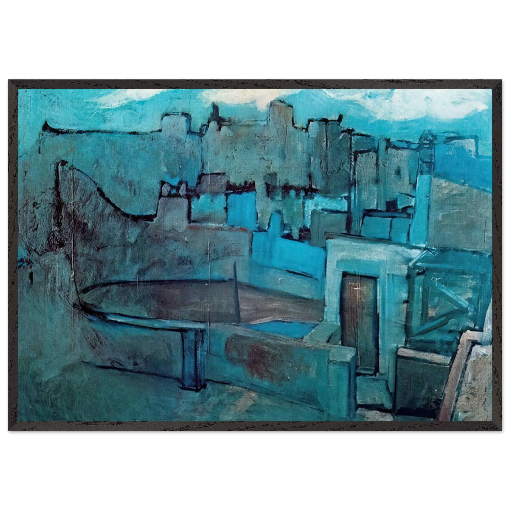 The roofs of Barcelona - Pablo Picasso Framed Art Print – Black Wooden Frame - Default Title - -Framed Art Print