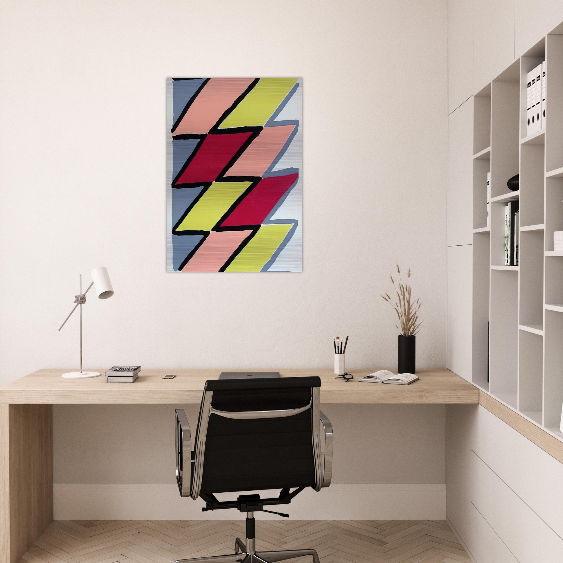 COMPOSITION 22 - Sonia Delaunay Brushed Aluminum Print - 70x100 cm / 28x40 inches | Sonia Delaunay Aluminum Print | Sonia Delaunay Prints