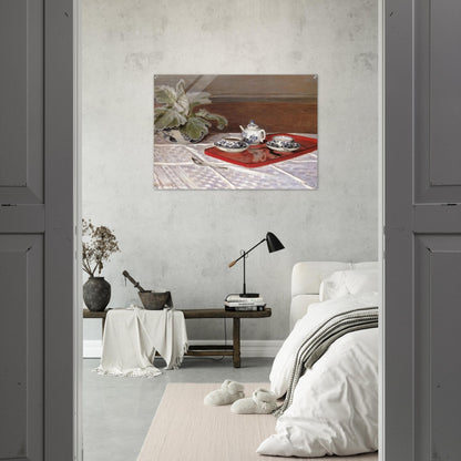 The Tea Set - claude monet Acrylic Print - 70x100 cm / 28x40″ inches | claude monet Wall Art | claude monet Prints