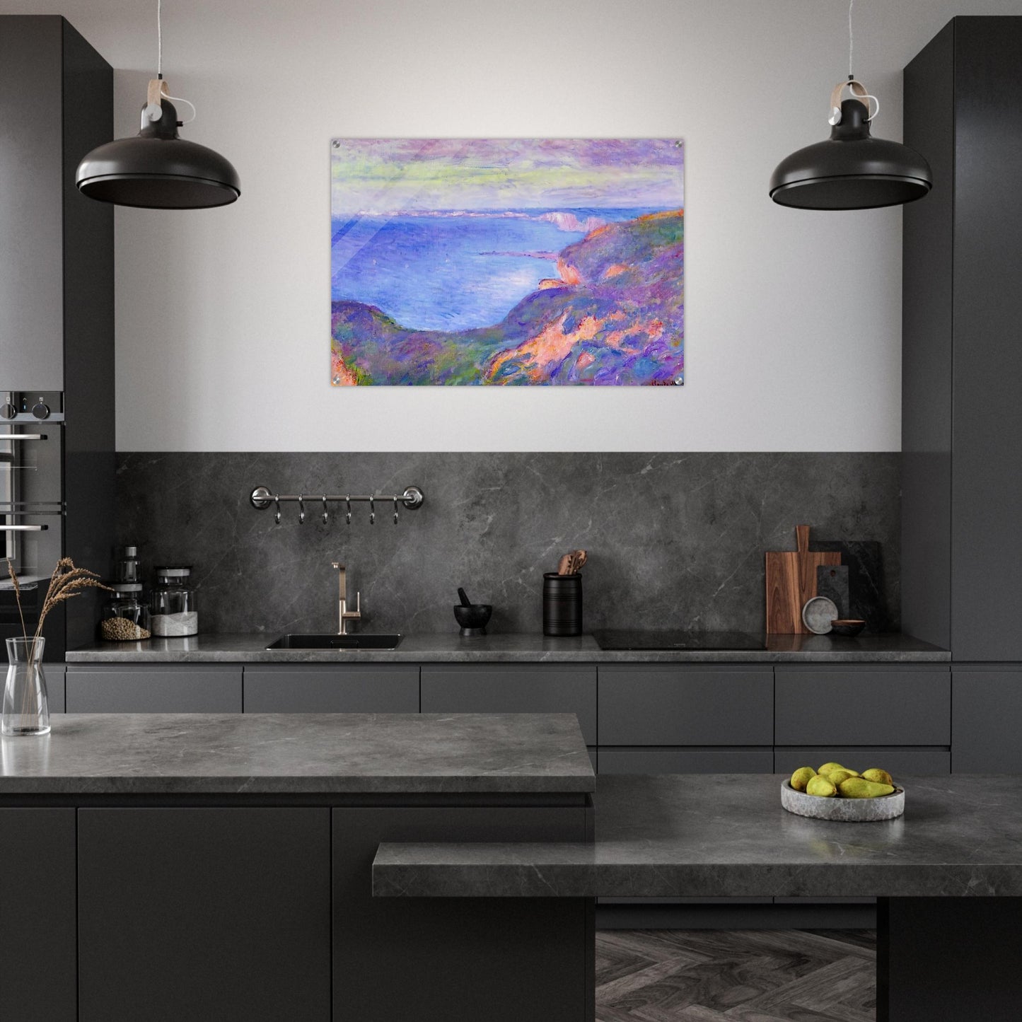 Cliff near Dieppe 2 - claude monet Acrylic Print - 70x100 cm / 28x40″ inches