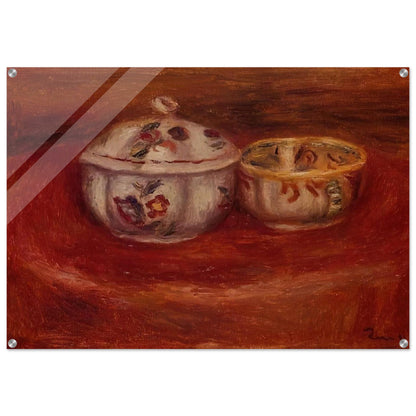 Sugar Bowl and Earthenware Bowl - Pierre-Auguste Renoir Acrylic Print - 70x100 cm / 28x40″ inches