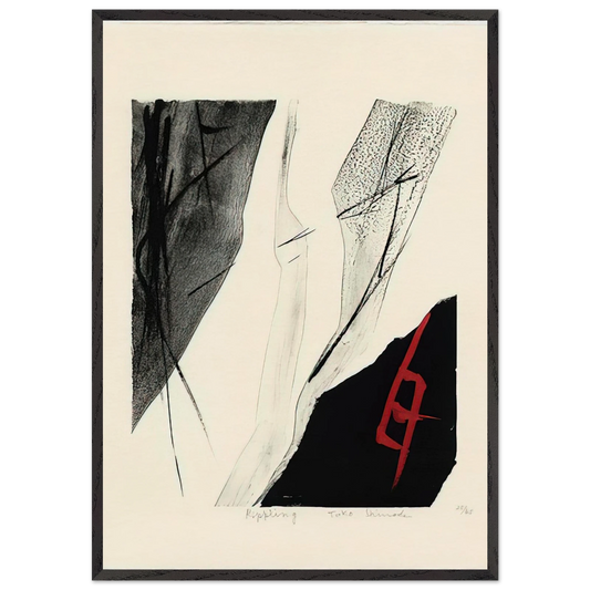Rippling - 1983 - Toko Shinoda Framed Art Print – Black Wooden Frame - Default Title - -Framed Art Print