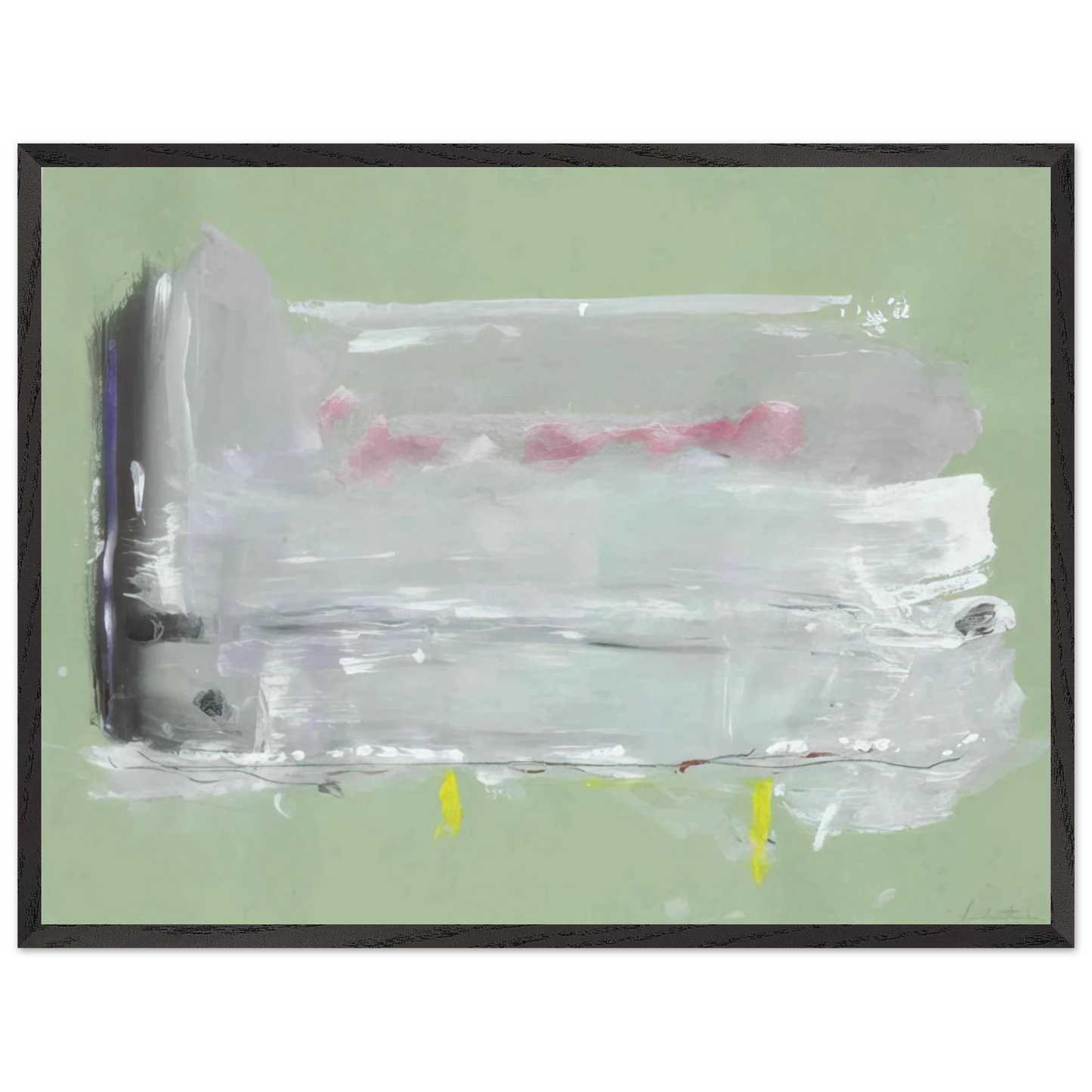 Helen Frankenthaler - Untitled - 1984 Wall art - 45x60 cm / 18x24 inches - Premium Wooden Framed Poster With Fine Art Paper - Wood frame